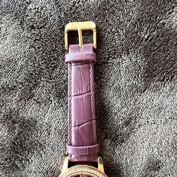 Empress Rania Mechanical Semi-Skeleton Pink Leather-Band Watch main image 5
